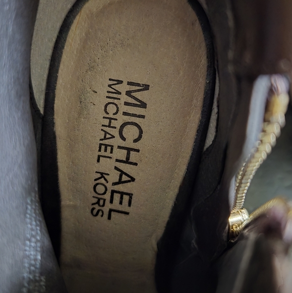 Michael Kors Kendra opened toe heeled ankle boot booties dark chocolate brown - Picture 6 of 7